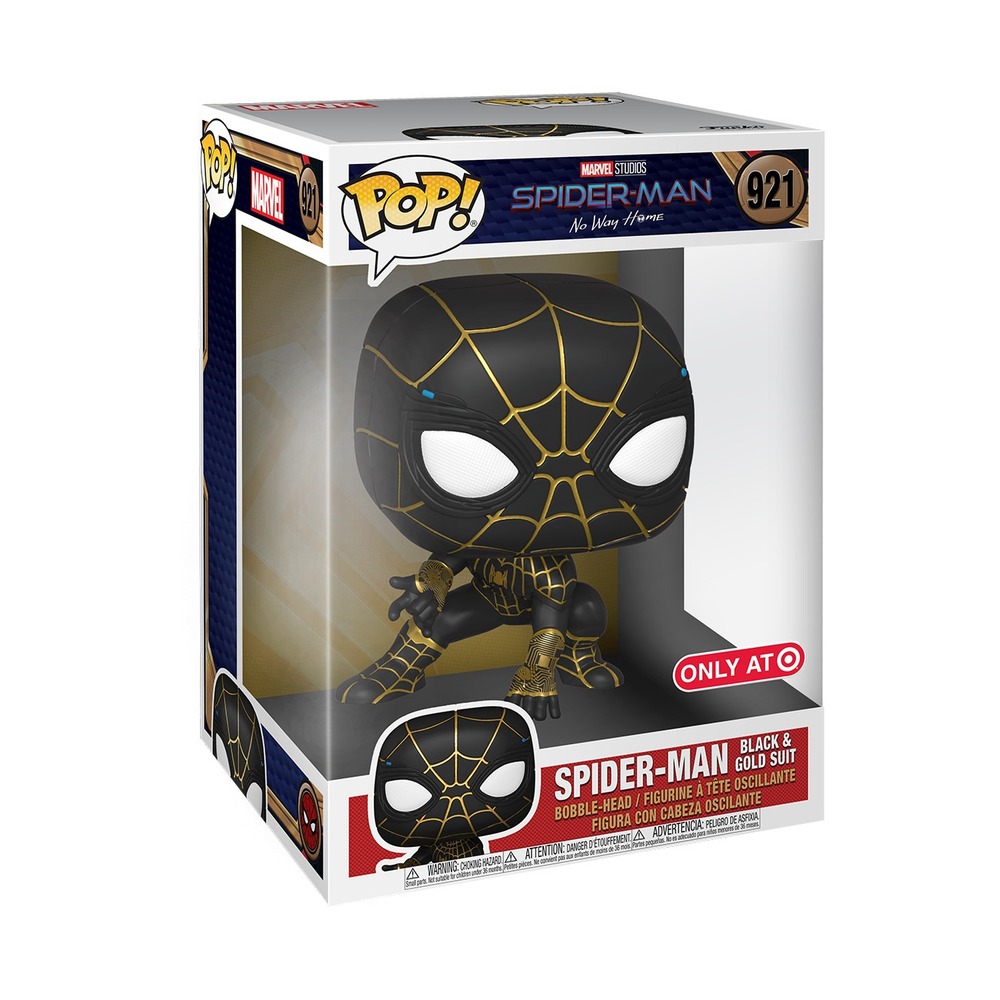 Funko Pop! Vinyl Jumbo 10 in: Marvel - Spider-Man Black & Gold Suit (Jumbo) NEW
